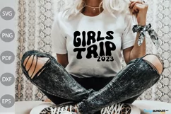 Girls Trip 2023 SVG Cut Files / Girls Vacation SVG Design Product Image 1