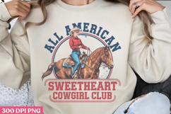 All American sweetheart PNG, 4th Of July Sublimation PNG Product Image 1
