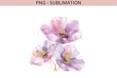 Watercolor flower png design for T-shirts Product Image 2