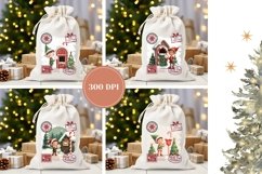 Cartoon Christmas Santa Sack, Christmas Elf Gift Bag Designs Product Image 2
