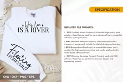 His Love Is A River SVG - Christian Sleeve T shirt Product Image 2