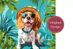 Summer Dog Tumbler Wrap Design, Corgi Tumbler Sublimation Product Image 2