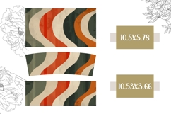 Retro Stripes Tumbler Sublimation, 40 Oz Tumbler Wrap Design Product Image 2