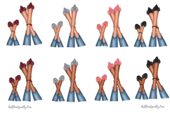 Mother and Daughter Legs Clipart Product Image 3