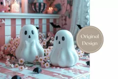 3D Halloween Tumbler Design, Funny Ghost Tumbler PNG Product Image 2