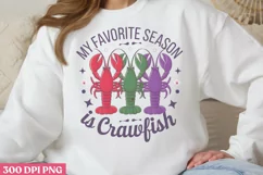 My favorite seasone is crawfish PNG, Mardi Gras PNG Product Image 1