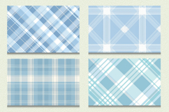 Pastel Blue Plaid Cutting Boards sublimation Designs Product Image 2
