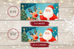 Cartoon Santa Claus Mug Sublimation, Christmas Tree Mug Product Image 2