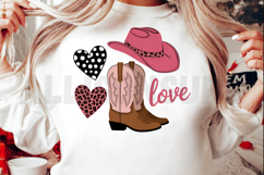 Cute Western Valentines Day Composition With Cowboy Boots Product Image 2