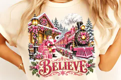 Vintage Santa Christmas PNG, Christmas Sublimation Product Image 2