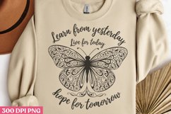 Learn from yesterday PNG, Retro Dragonfly Sublimation PNG Product Image 3