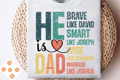 He is Dad PNG, Christian Fathers Day PNG, Fathers Day SVG Product Image 1