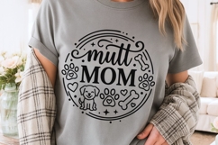 Mutt Mom Svg, Dog Mom Svg, Funny Dog Lover Svg, Fur Mama Svg Product Image 3