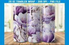 Crocuses Flower Tumbler Wrap | Flower Tumbler Sublimation Product Image 2