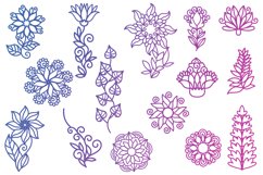 Papercut Flowers - 15 SVG cut files Product Image 2