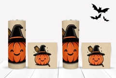 Halloween Pumpkin Tumbler, Vintage Halloween Tumbler Wrap Product Image 2