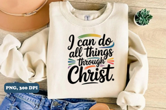 I can do all things through Christ PNG Design, Christian png Product Image 2
