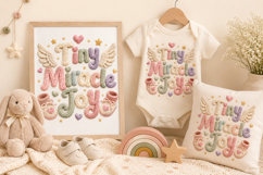 Tiny Miracle Joy PNG, Pastel Baby Sublimation Clipart Product Image 2