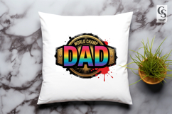 Colorful Dad Sublimation Clipart PNG Design Product Image 2