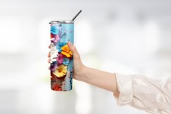 3D Owl Floral Tumbler Wrap Sublimation Product Image 2