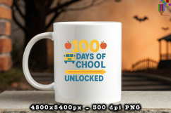 100 Days of School Unlocked PNG Product Image 3