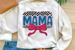 Checkered Background Retro Mom Product Image 1