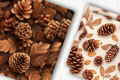 Pinecone Autumn Texture Digital Paper Product Image 2
