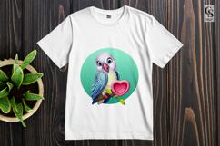 Colorful Parrot With Flowers Clipart Sublimation PNG Product Image 2