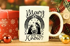 Mary Did You Know Svg, Christian Christmas Svg, Nativity Svg Product Image 5