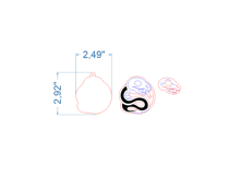 Halloween Snake Keychain SVG laser cut files for Glowforge Product Image 2