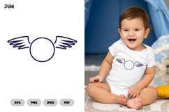 Winged Frame SVG &amp; Clipart - Wing SVG Product Image 1