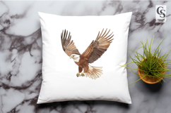 Flying Bald Eagle Bird Clipart Sublimation PNG Product Image 2