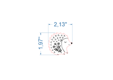 Hedgehog Christmas Pin SVG laser cut files for Glowforge Product Image 2