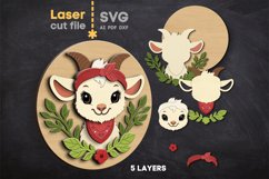 Goat SVG laser cut file for Glowforge Product Image 2