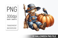 Autumn Clipart, Halloween Sublimation Clipart PNG Product Image 1