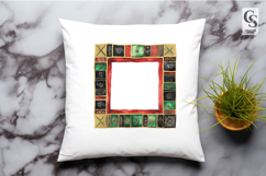 Tribal Geometric Frame Border Clipart Sublimation PNG Product Image 3