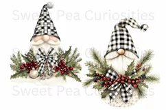 Christmas, Gnome, Ephemera, PNG, watercolor, Clipart Product Image 2