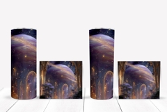 Glitter Tumbler Wrap, Cosmic Tumbler Template Product Image 2