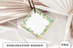 Watercolor Cactus and Succulents Frame PNG Product Image 2
