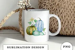 Watercolor Autumn Pumpkins png Product Image 2