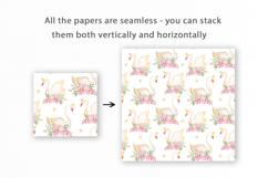 Swan Seamless Pattern, Romantic Digital Paper Product Image 2