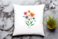 Watercolor Rainbow Flower Clipart Sublimation PNG Product Image 2