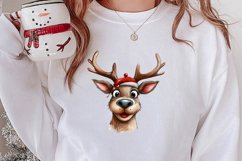 Christmas Reindeer Sublimation Clipart, Christmas SVG Product Image 2