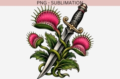 Retro Tattoo Venus Flytrap PNG | Carnivorous Plant Clipart Product Image 2