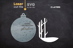 Christmas Ornament SVG laser cut file for Glowforge Product Image 3