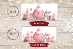 Watercolor Santa Claus Mug Design, Pink Christmas Mug Product Image 2