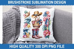 4th of July Brushstrokes Sublimation - Patriotic Brushstroke Product Image 2