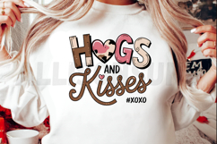Hogs And Kisses Valentine Design Cute Illustration Digital Product Image 2