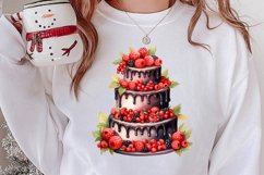 Christmas Cake Clipart, Christmas Cake Clipart Product Image 2