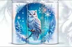 Cute Owl Tumbler Sublimation, 20 oz Seamless Tumbler Wrap Product Image 5